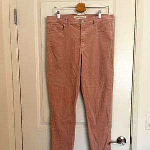 GAP pink velvet skinny jeans